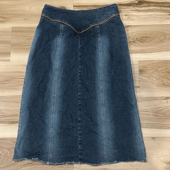 A.M.I. Denim Western Midi Skirt Women’s 10 - Picture 1 of 4